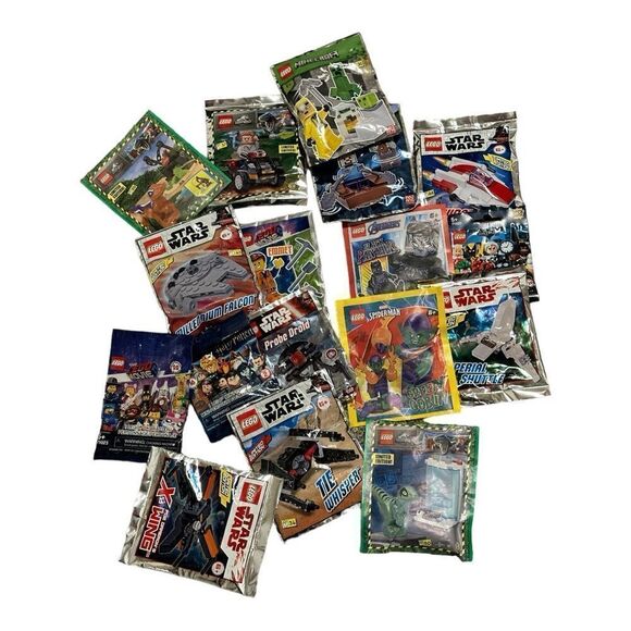 Lego 17 total includes poly bags, foil, paper,mini figs see details in pictures - Picture 2 of 15